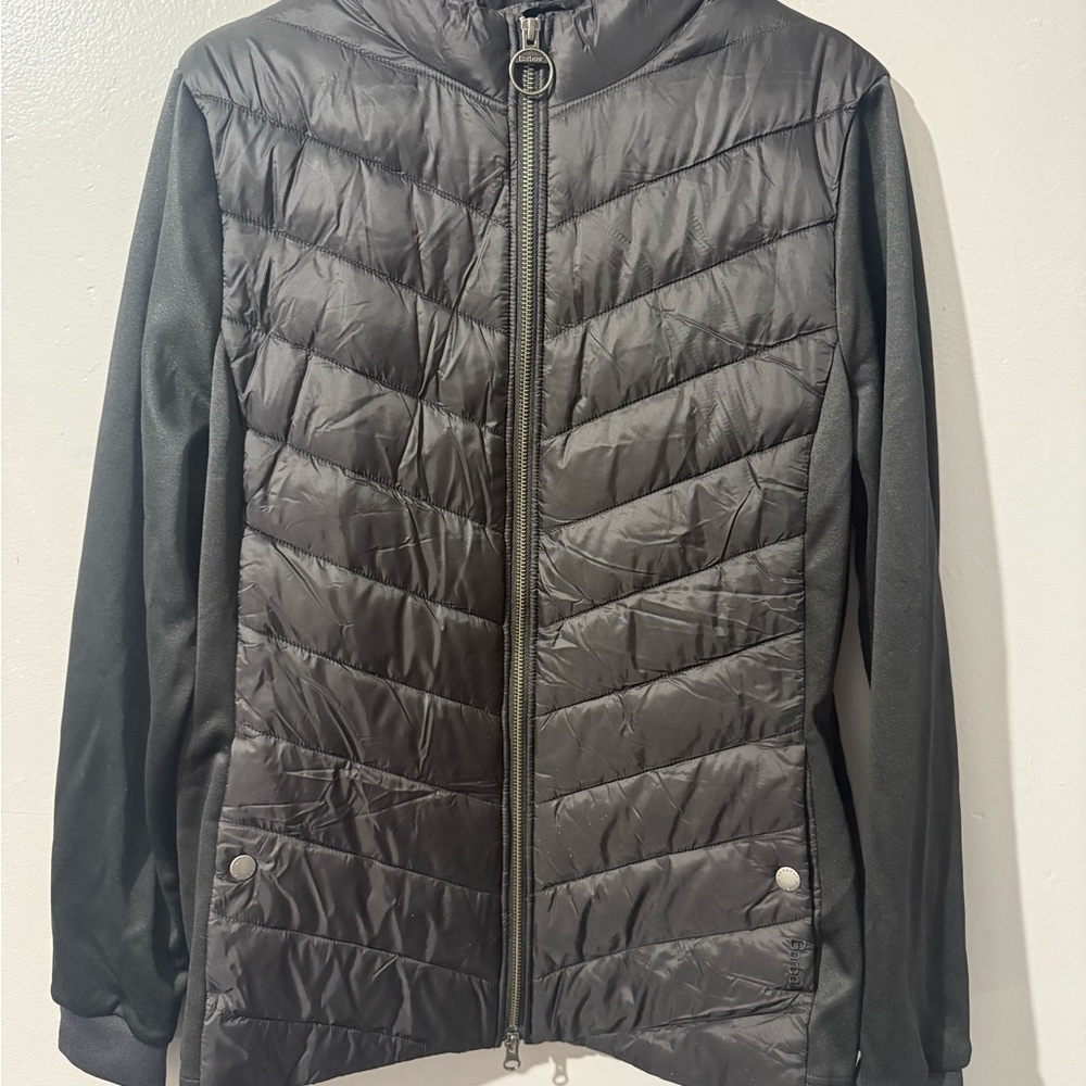 Barbour Women's Hargate Quilted Jacket in Black Sz 14 - Good Condition